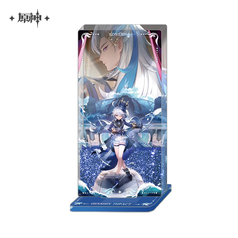 [ พร้อมส่ง / Official ] Genshin Impact Acrylic Glitter Standee - Furina Neuvillette เกนชิน อิมแพค สแตนดี้ กลิตเตอร์ไหล