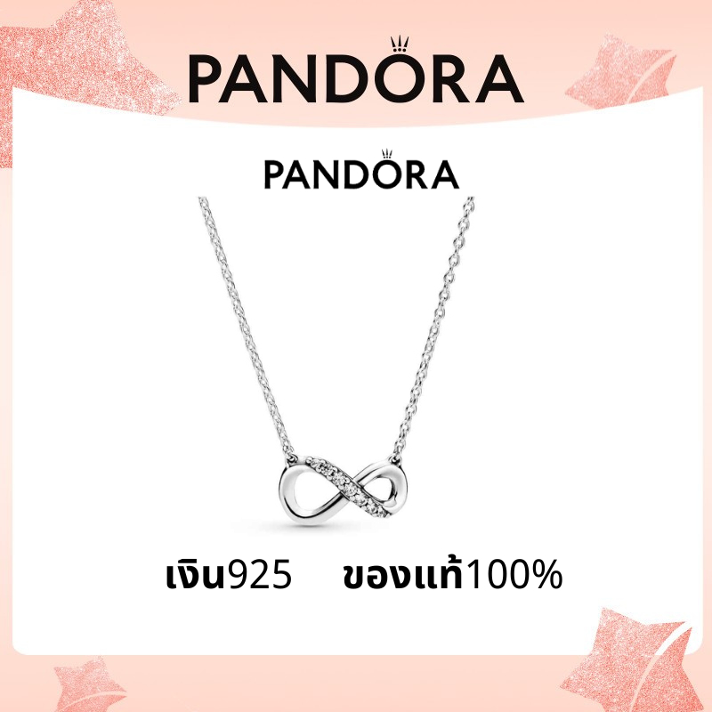 THAI🏅💎สินค้าพร้อมส่งในไทย💎Pandoraแท้ Pandoraสร้อยคอ เงิน925 ของแท้100%  สร้อยคอผู้หญิง เครื่องประดับ  ของขว