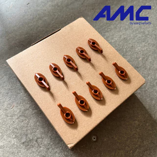 AMC ตัวล็อคมุ้งลวด สำหรับล็อคหน้าต่าง ลูกบิดหางปลา ผลิตจากพลาสติกคุณภาพดี (1 ชุด จำนวน 10 ตัว)