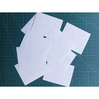 สติ๊กเกอร์ตัวอักษรอังกฤษ PVC ***สีขาว***กันน้ำ ทนแดดสีไม่ลอก
