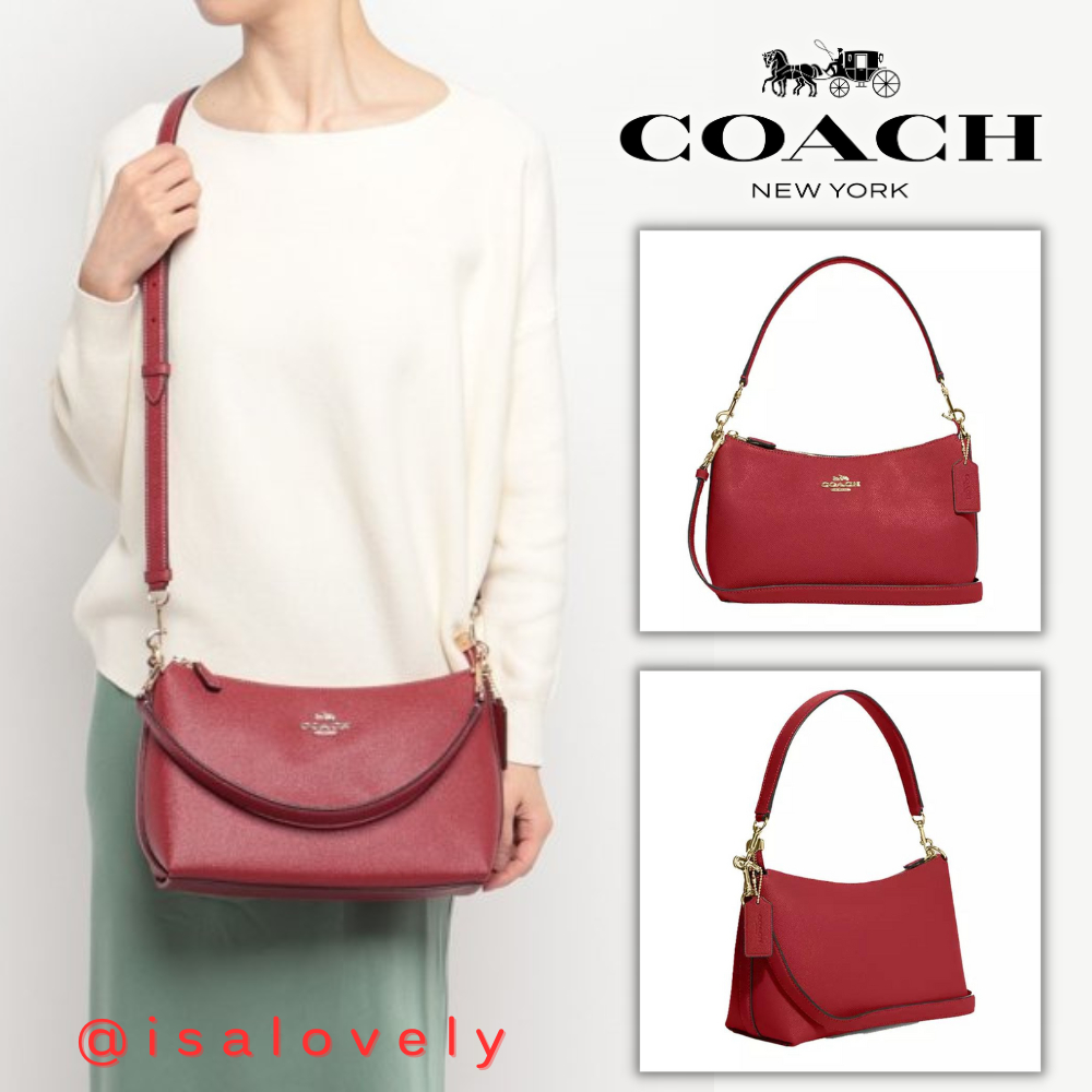 📌Isa Lovely Shop📌  Coach CE584 CLARA SHOULDER BAG  Color : MI/9141 RED