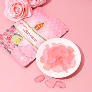 ลูกชิดอบแห้งไทโกกุ กลิ่นกุหลาบ (Premium Grade) 80กรัม หวานน้อย เจ้าแรกกับกลิ่นกุหลาบ