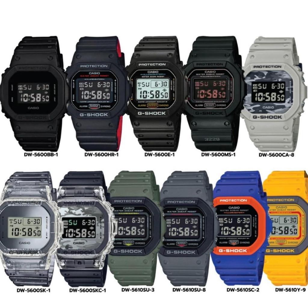 นาฬิกาข้อมือ Casio G-Shock ดิจิตอล ซีรีส์ 5600 รุ่น DW-5600 กันน้ำ ลำลอง