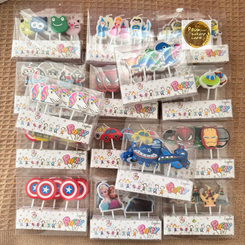 เทียนการ์ตูน เทียนวันเกิด สำหรับเด็ก ส่ง25บาท