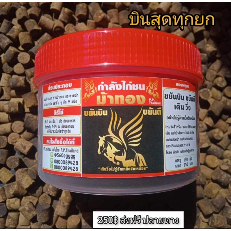 อาหารไก่ชน ม้าทองสมุนไพรบำรุงเลี้ยง