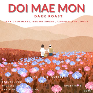 เมล็ดกาแฟคั่วเข้ม,คั่วกลาง ดอยแม่มอญ (Doi Mae Mon)