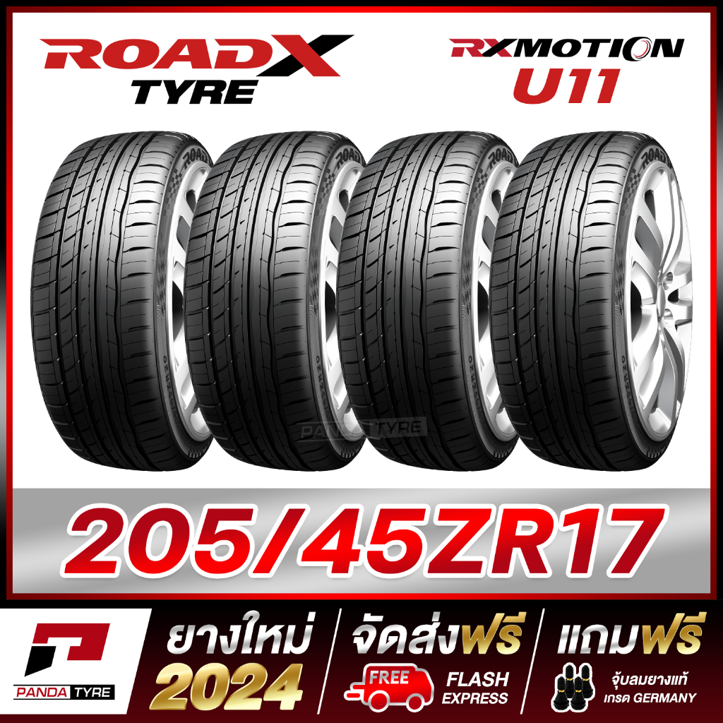 ROADX 205/45R17 ยางรถยนต์ขอบ17 รุ่น RX MOTION U11 - 4 เส้น (ยางใหม่ผลิตปี 2024)