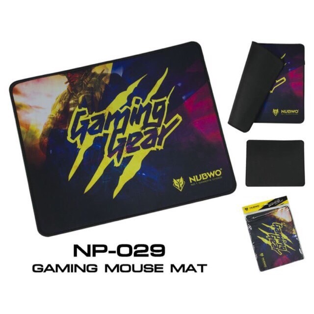Nubwo NP-025/NP-026/NP-027/NP-029 Mouse Pad Speed (กว้าง35cmXสูง28cmXหนา4มม) แผ่นรองเม้าส์สำหรับเล่น