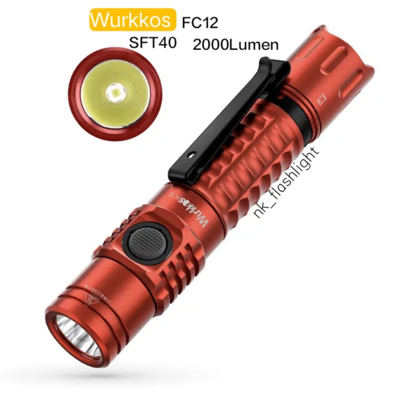 Sofirn ไฟฉาย FC12สว่างมาก2000lm 345เมตร SFT40ยุทธวิธี ไฟฉาย EDC แบบชาร์จไฟได้พร้อมสวิตช์คู่