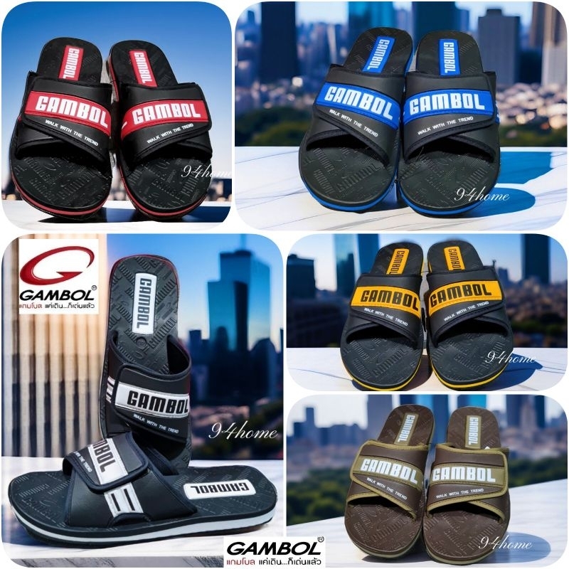 gm13016 แกมโบล รองเท้าแตะแบบสวม ผู้ชาย แท้100% size 40-44