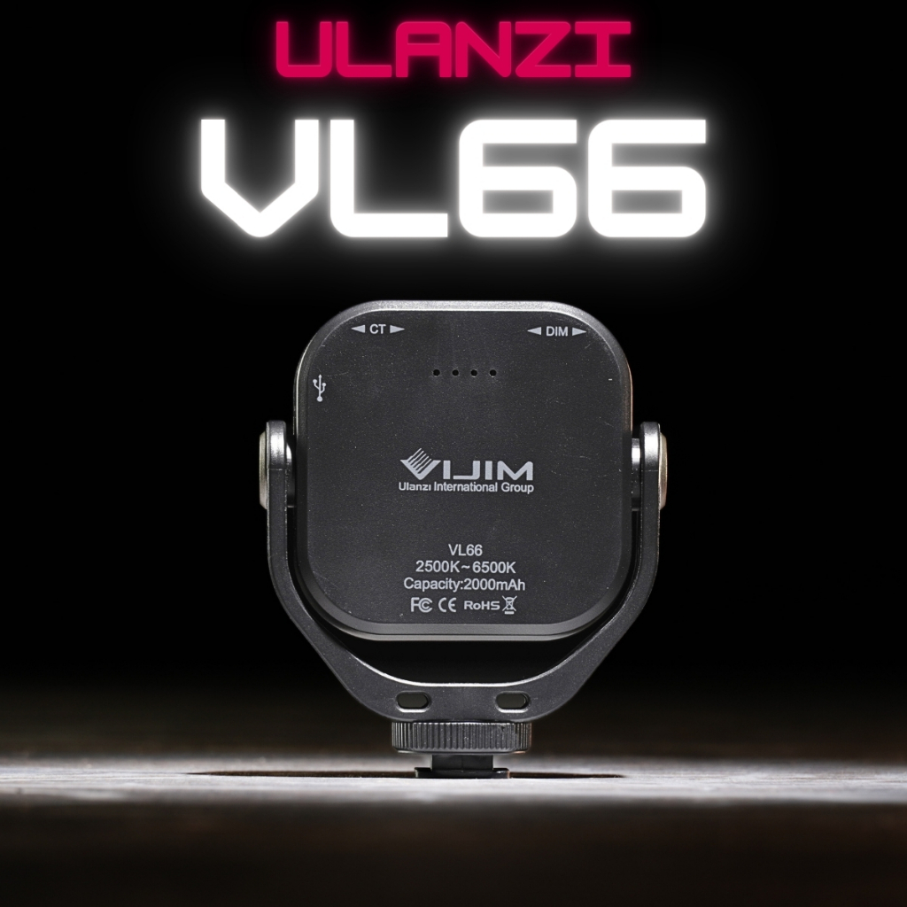 Ulanzi VL66 ไฟติดหัวกล้อง ไฟถ่ายภาพ/วีดีโอ ช่วยเพิ่มแสงให้ดูมีมิติขึ้น ปรับหมุนได้ 360 องศา