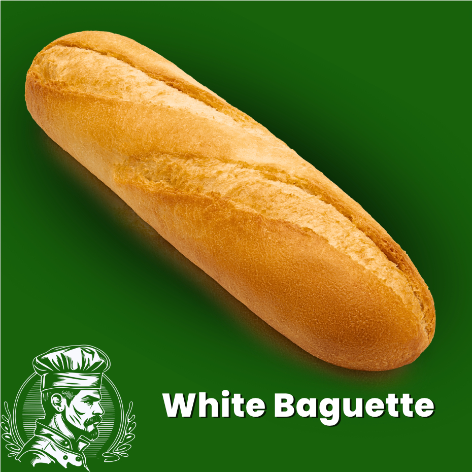 White Baguette 22 cm. ขนมปังฝรั่งเศส ขนมปังบาเก็ต ขนมปังฝรั่งเศษ ขนมปังฝรั่งเศษ ขนมปังโฮมเมด ขนมปังเพื่อสุขภาพ