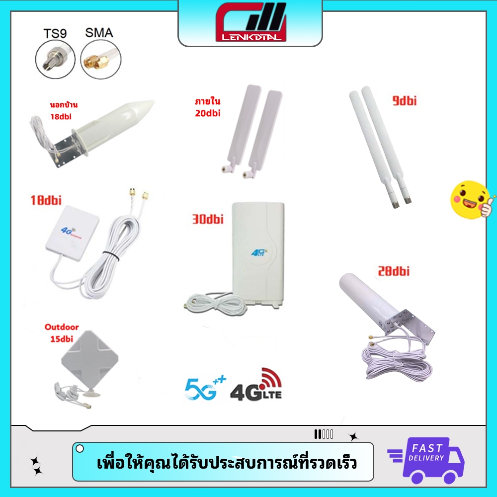 🔥เสาอากาศ 5 G / 4 G🔥 รับสัญญาณเสาอากาศสำหรับเราเตอร์ CPESMATS 9