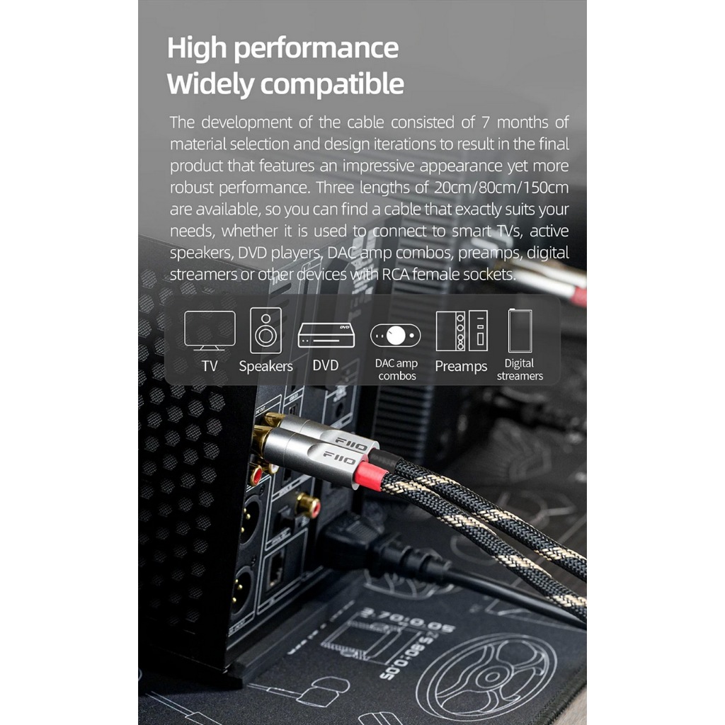 [-ประกันศูนย์ไทย-] FiiO LR-RCA4 สาย Dual RCA Analog Audio สำหรับเครื่องเสียง แบบใหม่ล่าสุด - รูปที่ 6