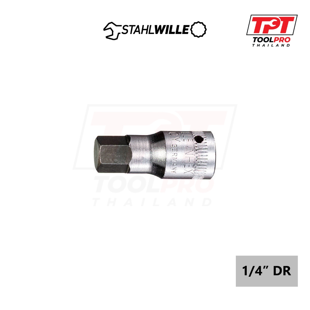 Stahlwille ลูกบล็อกเดือยโผล่ หกเหลี่ยม 1/4", INHEX Sockets, 44K