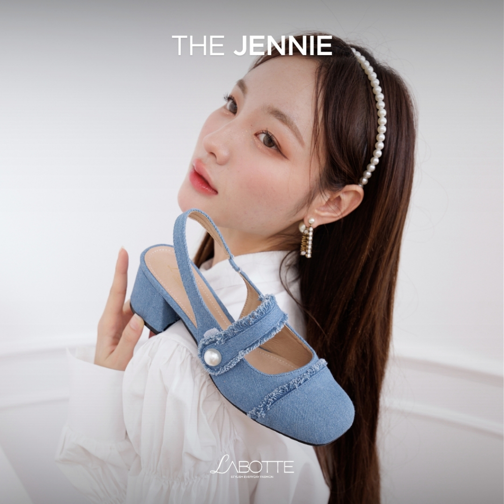 The Jennie - Labotte.bkk รองเท้าแมรี่เจน รองเท้าส้นสูงเปิดส้น Y2K Mary Jane Shoes (336-1)