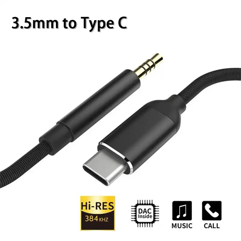 TYPE C To 3.5มม.Aux สายสัญญาณเสียงชุดหูฟังลำโพงหูฟังแจ็คอะแดปเตอร์รถ Aux สำหรับ Samsung S20 Plus หมายเหตุ20 S21 Ultra