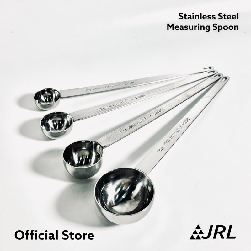 (AISI304) JRL ช้อนตวง สแตนเลส ด้ามยาว 20 ซม ขนาด 5/10/15/20/25/30 ml
