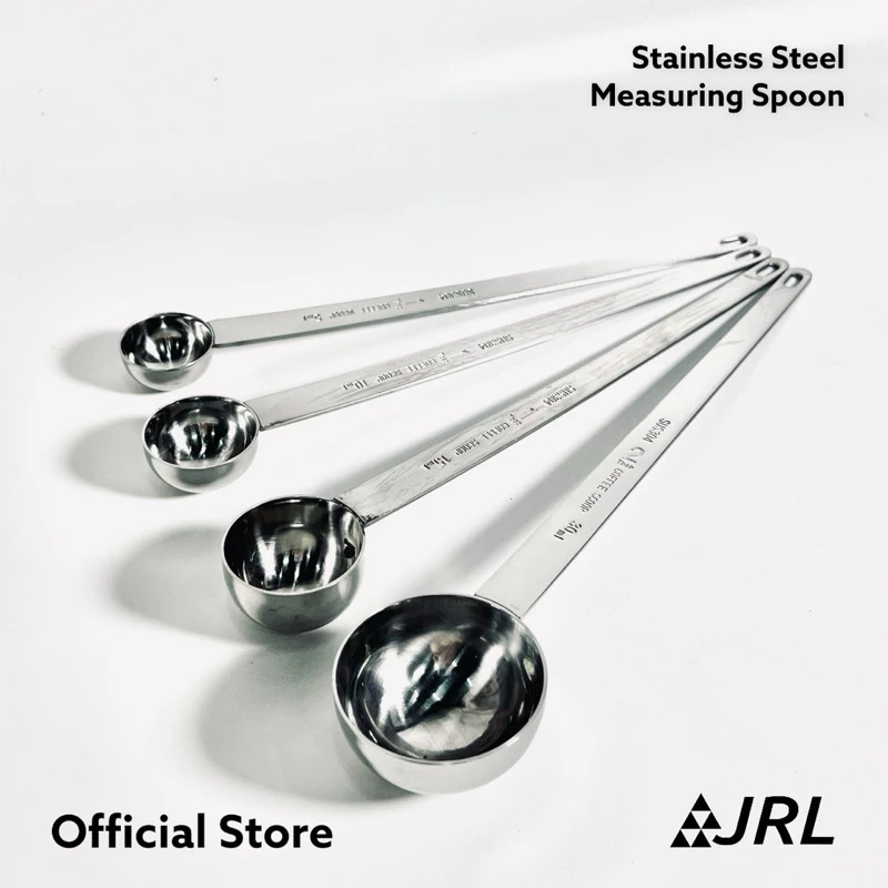 (AISI304) JRL ช้อนตวง สแตนเลส ด้ามยาว 20 ซม ขนาด 5/10/15/20/25/30 ml