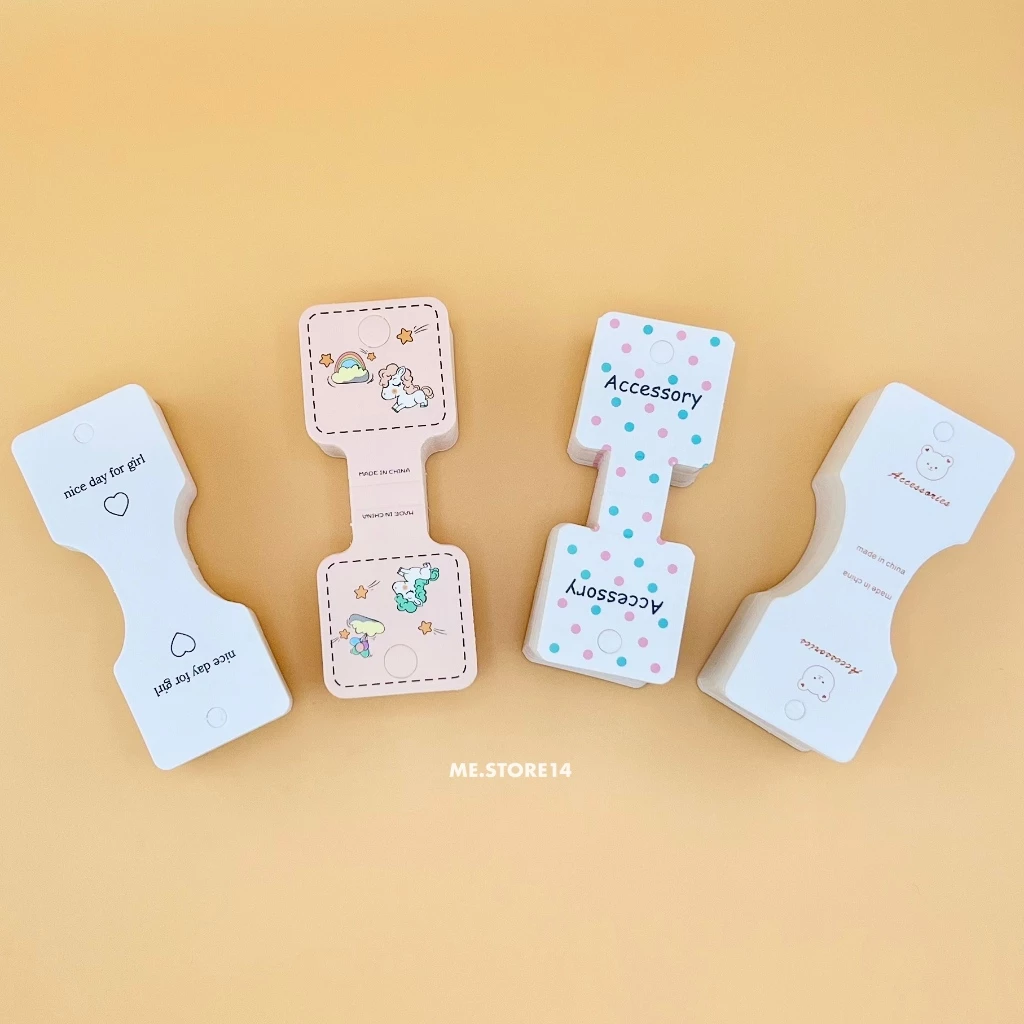 ⭐️พร้อมส่ง⭐️แป้นกระดาษ กระดาษ สำหรับติดยางรัดผม 100 แผ่น