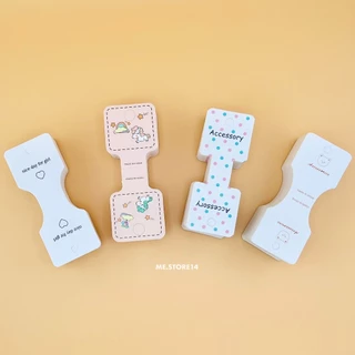 ⭐️พร้อมส่ง⭐️แป้นกระดาษ กระดาษ สำหรับติดยางรัดผม 100 แผ่น
