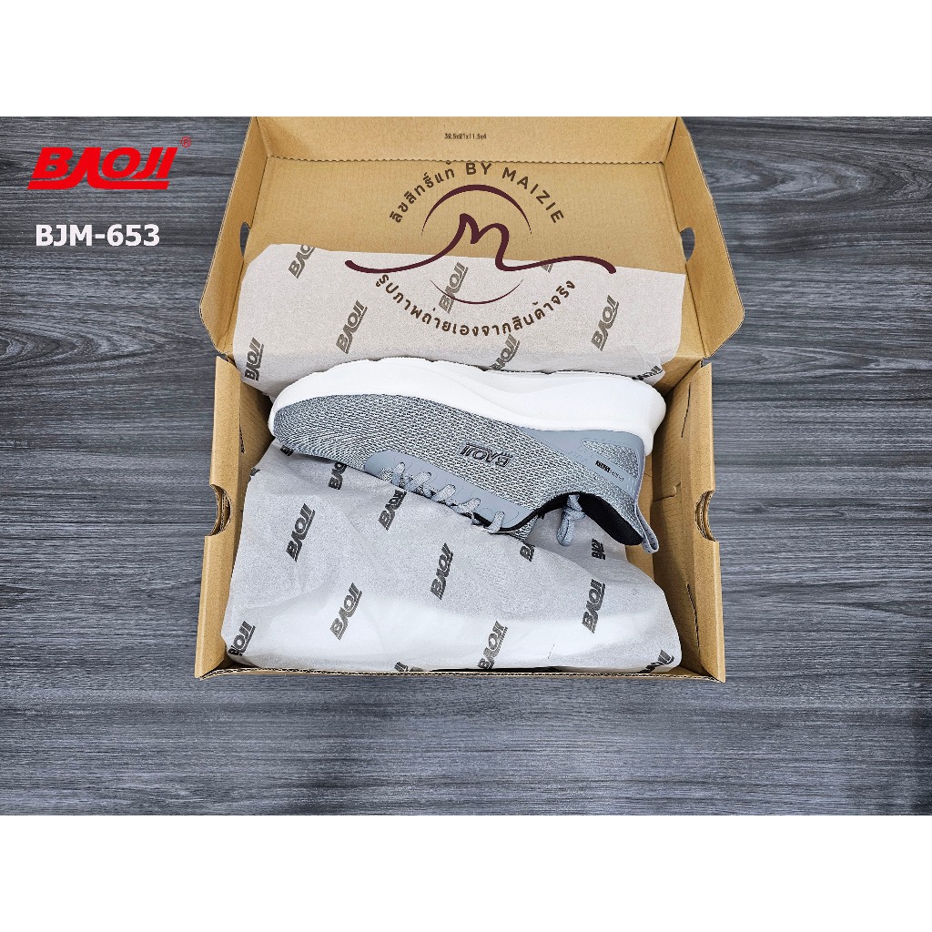 **BAOJI** [ลิขสิทธิ์แท้ ตัวแทนขายเอง] (BJM-653) รองเท้าผ้าลำลอง ไซส์ 41- 47 ยืนนานๆ *ผู้ชาย* ส้นสูง 3.5 ซม. เบาหวิว - รูปที่ 4