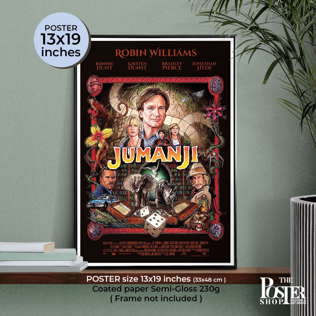 Jumanji Poster (1995) Robin Williams, Kirsten Dunst