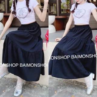 🔥aimorn_shop🔥กระโปรงระบาย ฟรุ้งฟริ้งแต่งลูกไม้💚💚💚💚แบบคุณหนูคุณใจ แมทช์ง่าย