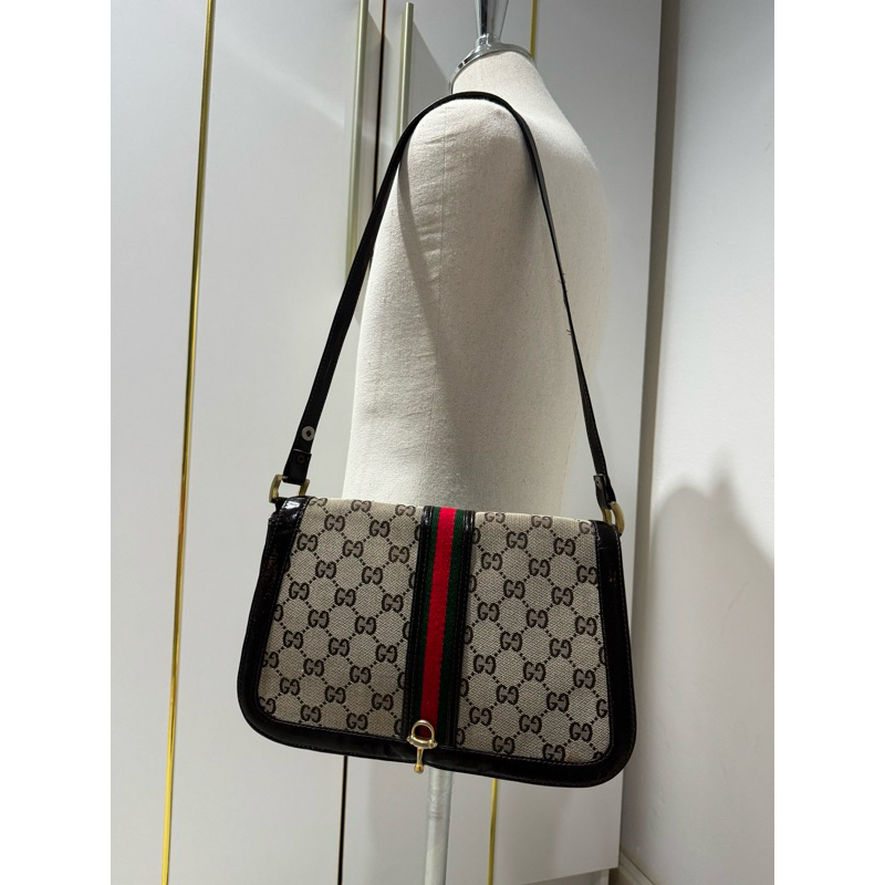 📍Sale📍กระเป๋า Gucci Vintage Sherry Line Purse Bag มือสอง ของแท้💯
