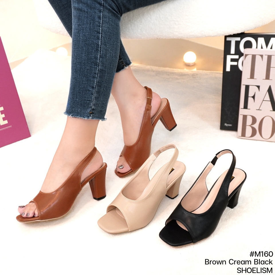 M160 #รองเท้าส้นสูงรัดส้น เพิ่มความทางการเบาๆ ดีไซน์เก็บทรงสวย SHOELISM