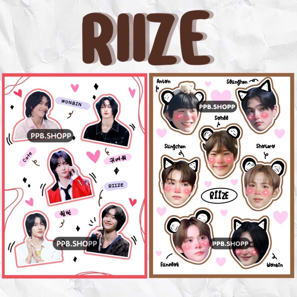 ( จัดส่งใน 2-3 วัน คละได้ ) RIIZE สติ๊กเกอร์ไม่ไดคัท อ่านก่อนสั่ง