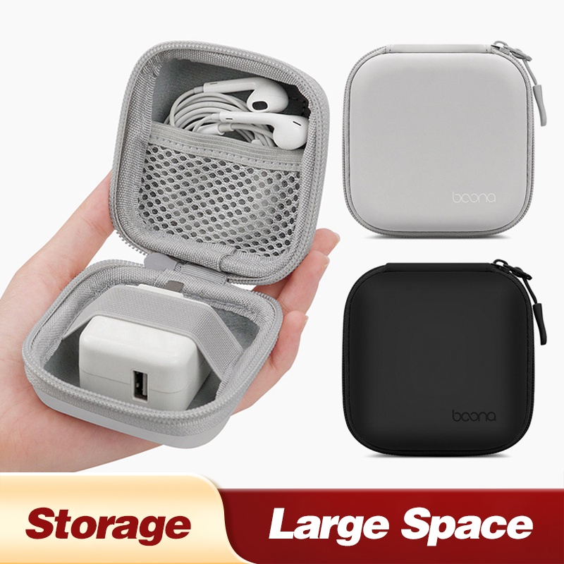 YOOGOO กระเป๋า กระเป๋าเคสแข็ง EVA เก็บสายชาร์จ สายชาร์จ หูฟังกล่องใส่ของ ที่เก็บสายชาร์จUSB กล่องเก็บของ กันกระแทก แรงกด - รูปที่ 2