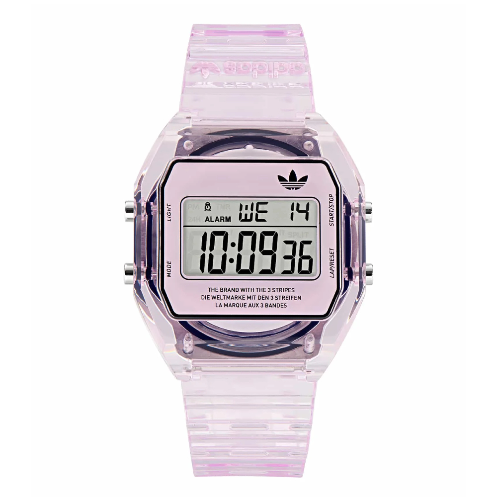 ADIDAS AOST24066 Unisex Digital Two Crystal Digital Watch Purple 36mm. นาฬิกา นาฬิกาข้อมือ นาฬิกาข้อมือผู้หญิง