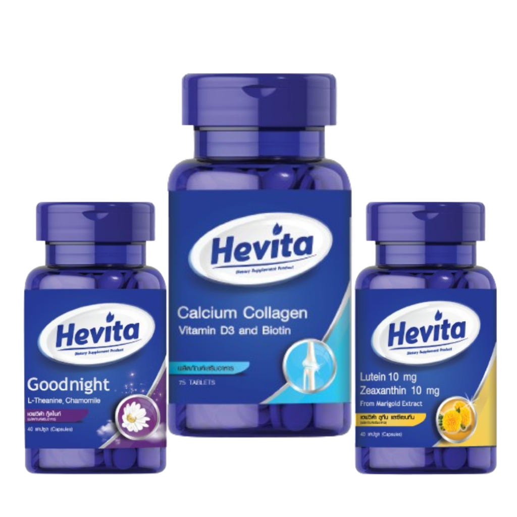 SET HEVITA : Calcium Collagen , Lutein Zeaxanthin , Goodnight 999.-