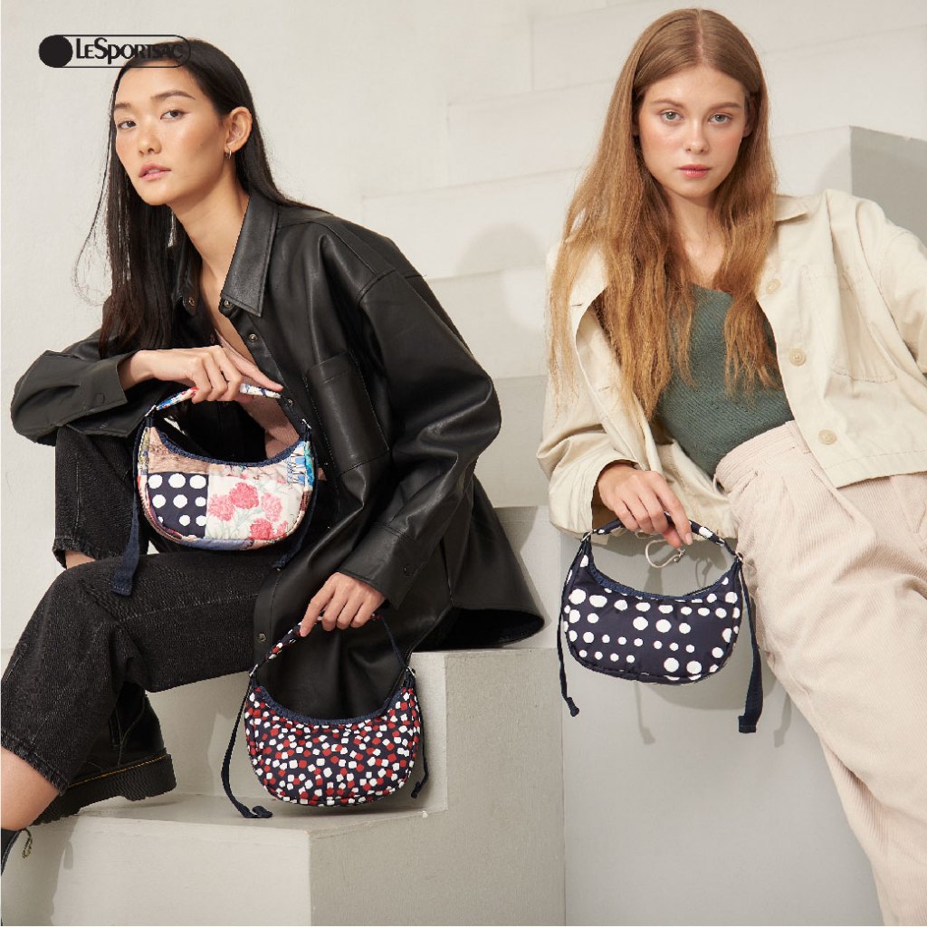 Lesportsac Mini Crescent Bag กระเป๋าใบเล็กแบบถือ Lesportsac x Libertine Style 1332