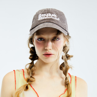 BLACKDOG BKK - SS2420 - BD bangkok cap- หมวกสีน้ำตาลฟอกปักลา…