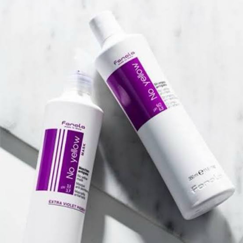 No Yellow Care Shampoo & Mask [แชมพูม่วง & มาส์คม่วง] สำหรับผมทำสีเทา-หม่น หักล้างเม็ดสีเหลืองแฝง บำรุงผม Anti yellow