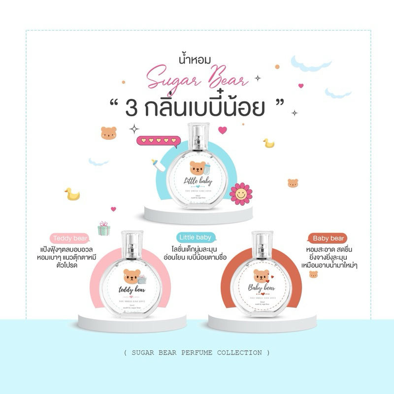 (พร้อมส่ง) 🎀—  SUGAR BEAR :: น้ำหอมกลิ่น Little baby กลิ่นโลชั่นเด็ก หอมละมุน ขนาด 30ml รูปที่ 2