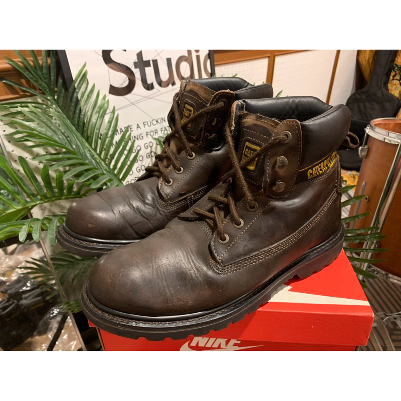 🖊️🔎 รองเท้าเซฟตี้ Caterpillar Cat Mens Leather Boots มือสองของแท้100% 💯✔️✔️✔️🥾  🔹Size 12 US / 45 EUR / 29 CM