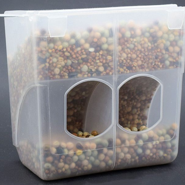 ช่องให้อาหารนกพิราบอัตโนมัติทุกชนิดกล่องแขวนกรงนกพิราบอุปกรณ์ป้องกันการแพร่กระจาย