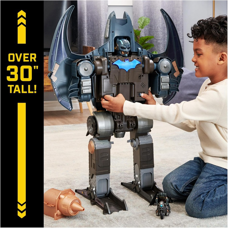 หุ่นยนต์แปลงร่างได้ Batman 4-in-1 Transforming Robot Batbot Gotham City Guardian Playset