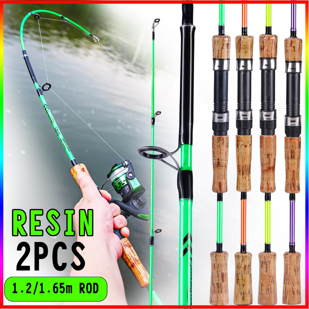 คันเบ็ดตกปลาแบบหมุน 1.2 ม. - 1.65 ม. ด้ามจับ 3.9เท้ 5.9เท้ 6.9เท้ EVA แบบใยแก้ว ดึงสูงสุด 20 กก. สำหรับการตกปลาเบส