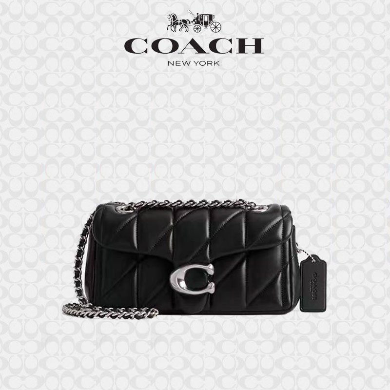 COACH TABBY20 กระเป๋าโซ่เล็กใหม่กระเป๋าสะพายแฟชั่นระดับไฮเอนด์ที่เรียบง่ายระดับต่ำCP149