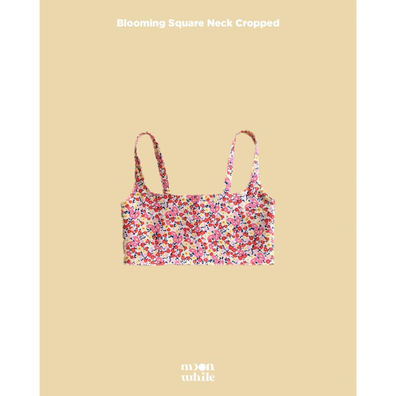 Moonwhile Square Neck Corset Cropped