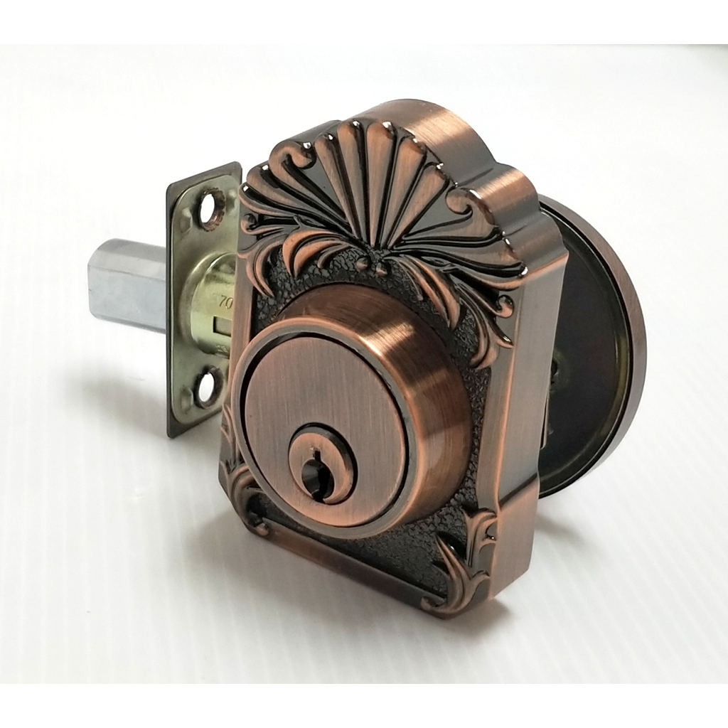 กุญแจลิ้นตายDEADBOLT (6740 ) แบบไข 1 ด้าน ไส้กุญแจทำจากทองเหลืองแท้ ระบบ 5 ลูกปืน ให้ระบบล็อคแน่นหนา มีความปลอดภัยสูง