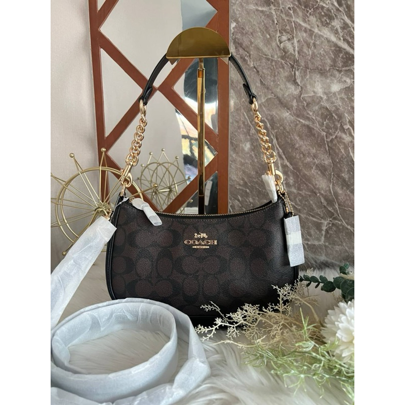 ⭐️ทักแชทก่อนสั่งซื้อ⭐️ Coach Teri Shoulder Bag In Signature Canvas (CA548)