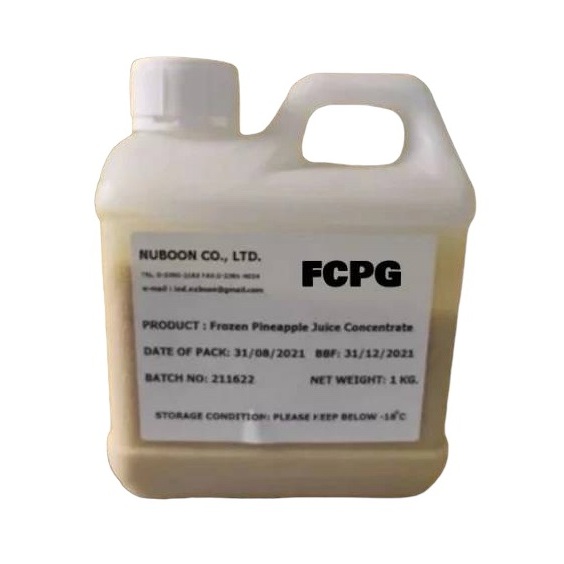 Nuboon น้ำสับปะรดข้น​แท้ จากธรรมชาติ​ไม่มีสารปรุงแต่ง แพค 1 กก. (FCPG)