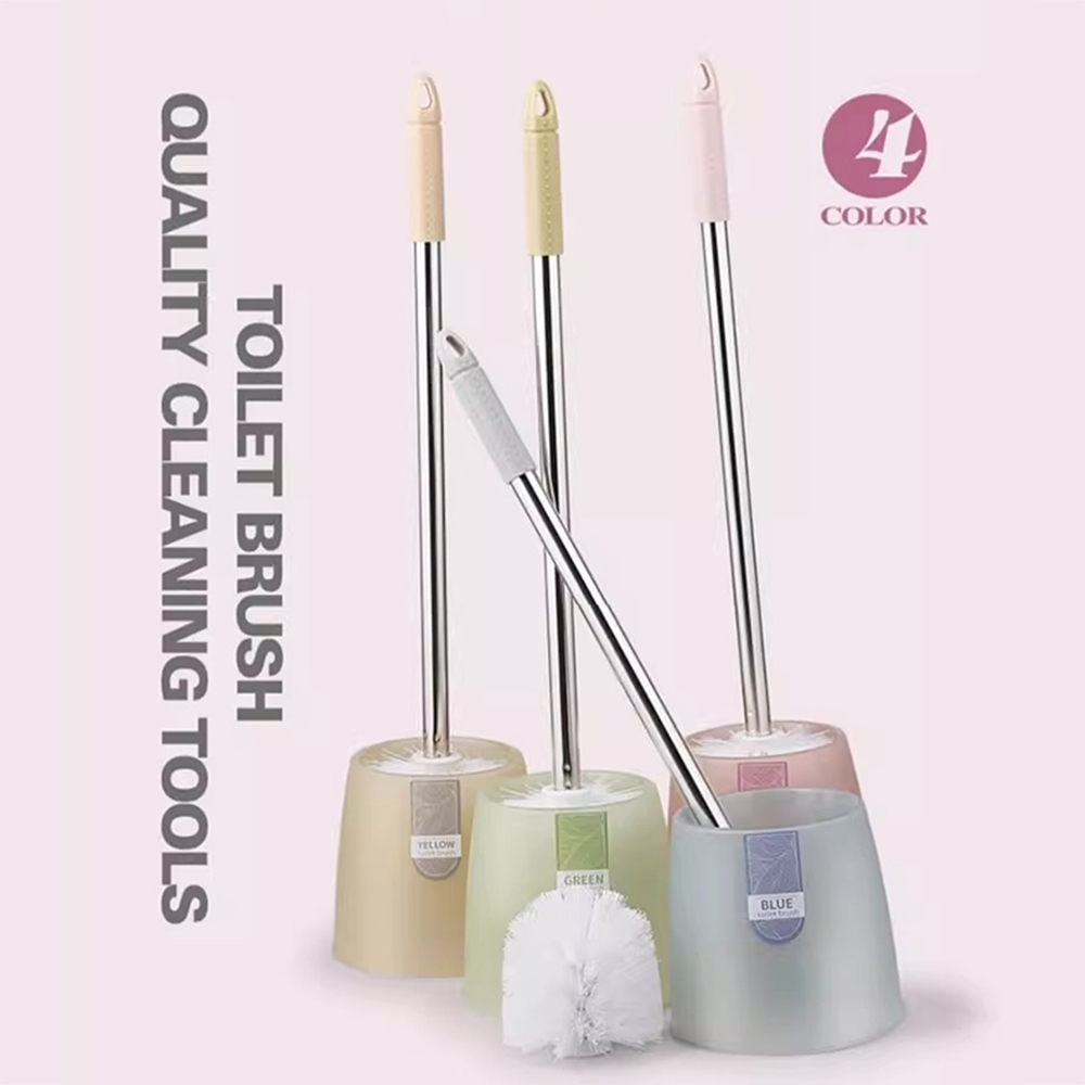แปรงขัดห้องน้ำ แปรงล้างสุขภัณฑ์ แบบหัวกลม ที่ขัดห้องน้ำ ไม้ขัดส้วม ฐานเก็บระบายน้ำ Toilet Brush อุปกรณ์ทำความสะอาดบ้าน