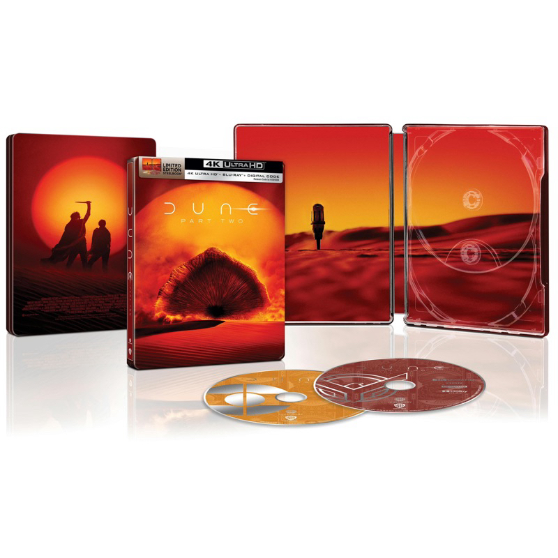 [กรุณาทักแชทก่อนสั่งซื้อ] Dune 2 : Part Two (SteelBook / 4K Ultra HD + Blu-ray + Digital 4K) แท้