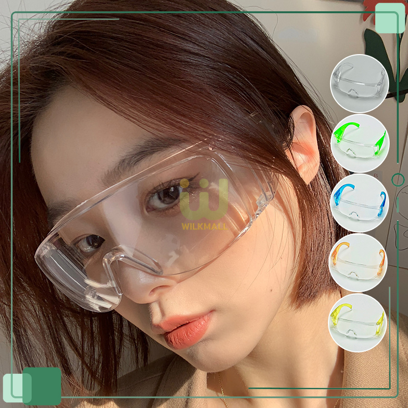 พร้อมส่ง แว่นกันน้ำ แว่นตา แว่นตากันน้ำสงกรานต์ สีสดใส เขียว/ส้ม/เหลือง/ฟ้า/ปร่งใส